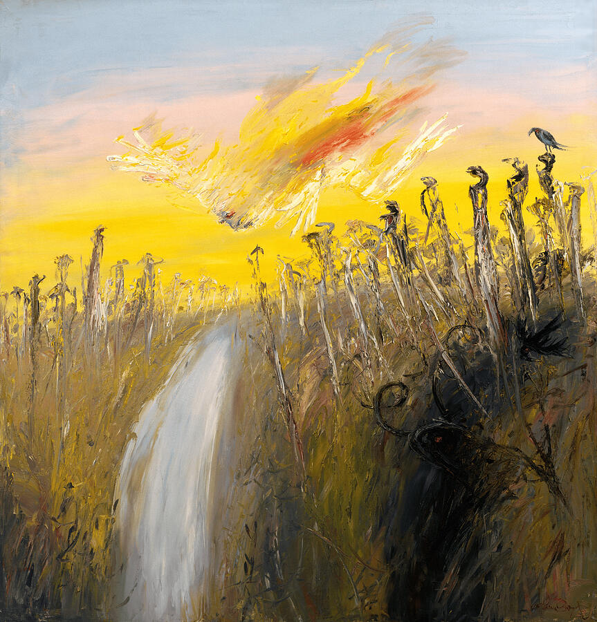 Nebuchadnezzar on fire falling over a waterfall - Arthur Boyd Digital Art by Samuel HUYNH Nebuchadnezzar on fire falling over a waterfall - Arthur Boyd Digital Art by Samuel HUYNH