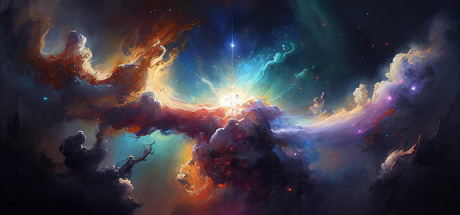 Interstellar Painting - Nebula 2 by My Head Cinema