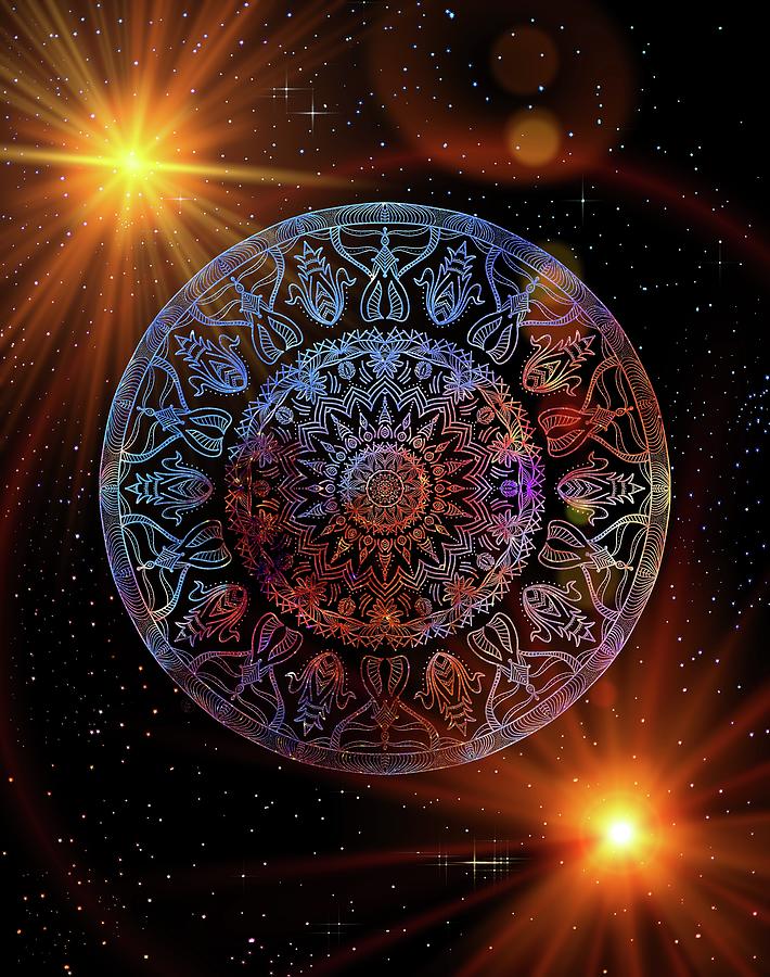 Nebula Mandala Digital Art by Angie Tirado