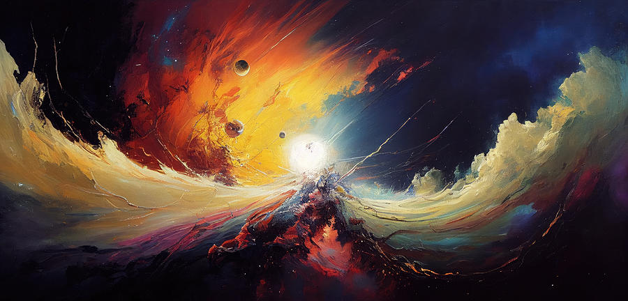 Interstellar Painting - Nebula by My Head Cinema