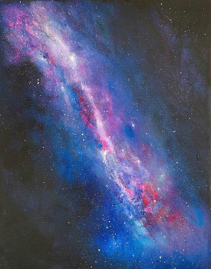 Nebula Space Landscape, Acrylic on Canvas Painting by Diana Driscoll ...