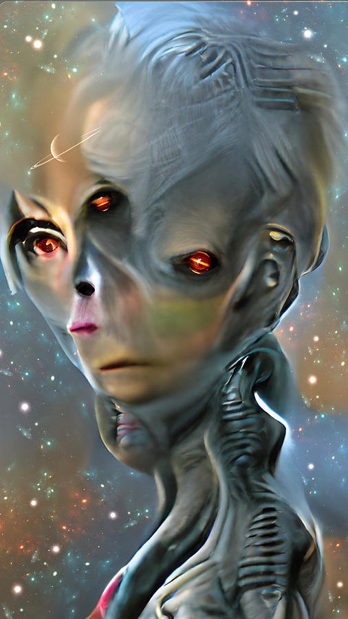 Alien Digital Art - Necromancer by Vennie Kocsis