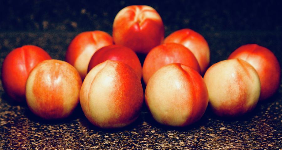 Still Life Photograph - Nectarine Peach by Lorna Maza