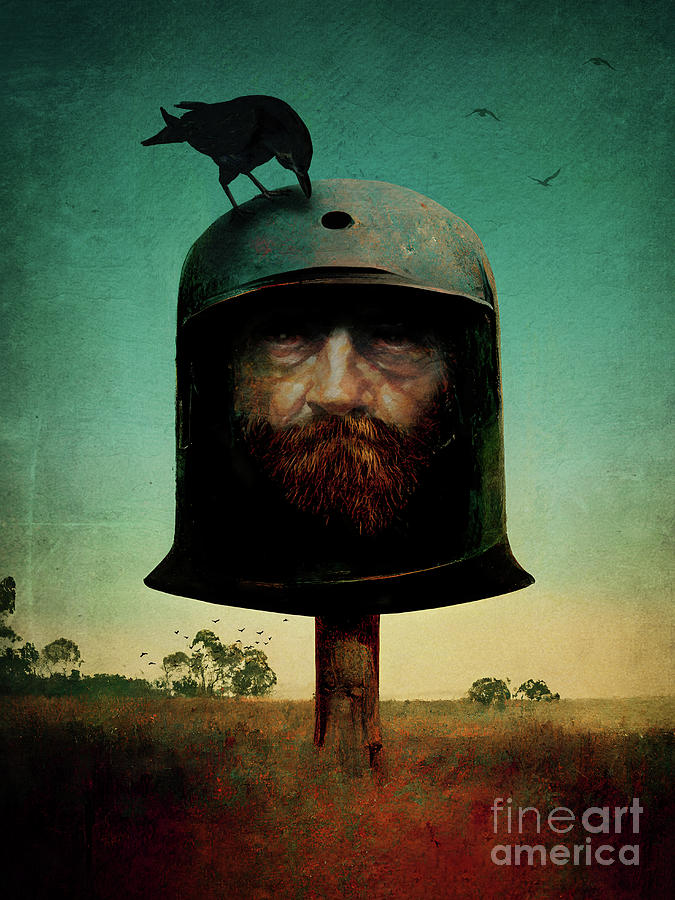 Crow Digital Art - Ned Kelly Australian Bushranger by Shanina Conway