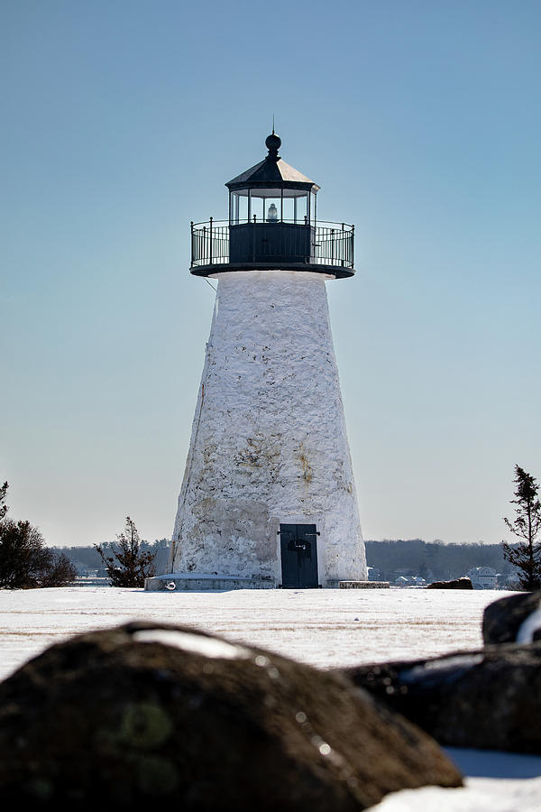 Ned Point Lighthouse in Winter Photograph by Denise Kopko
