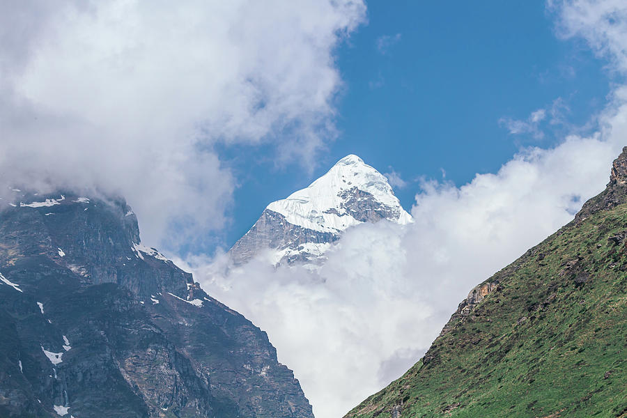 Mountain Photograph - Neelkanth Mountain in the Indian Himalayas by Nila Newsom