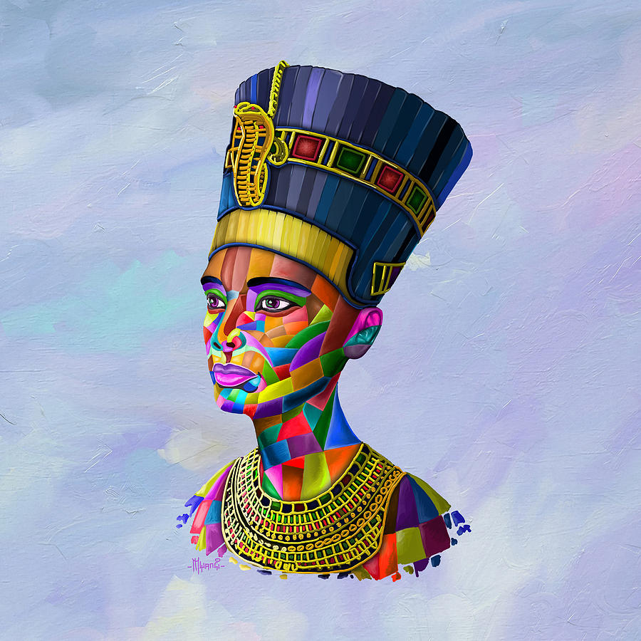 Neferneferuaten Nefertiti  Painting by Anthony Mwangi