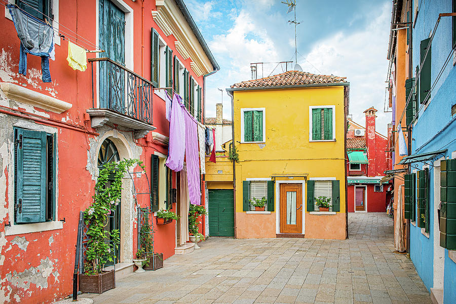 Venice Photograph - Neighborhood in Burano by Marla Brown
