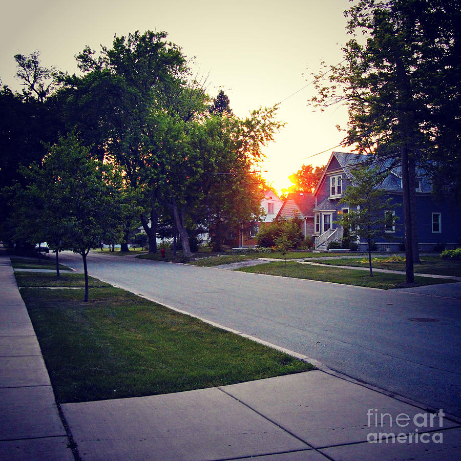 Neighborhood Summer Sunset Photograph by Frank J Casella