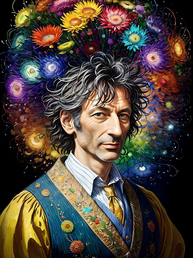Neil Gaiman Digital Art by Bliss Of Art - Fine Art America
