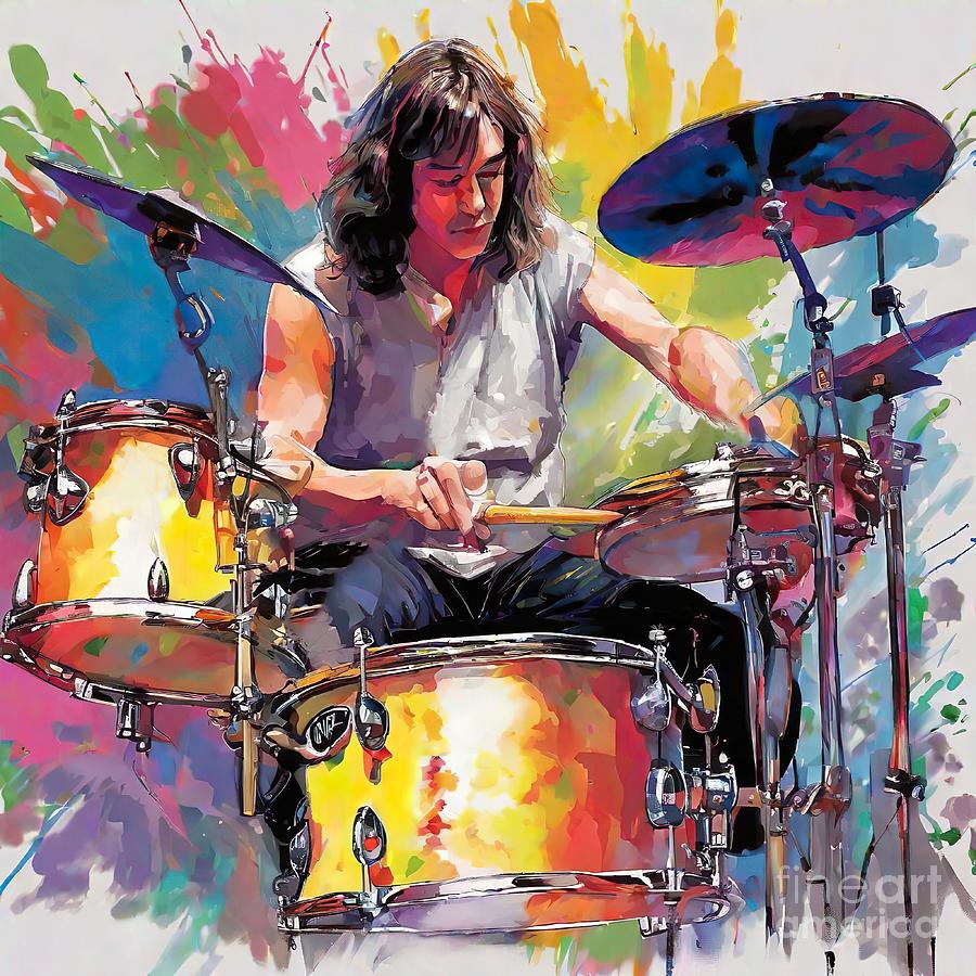 Neil Peart on drums Digital Art by Movie World Posters
