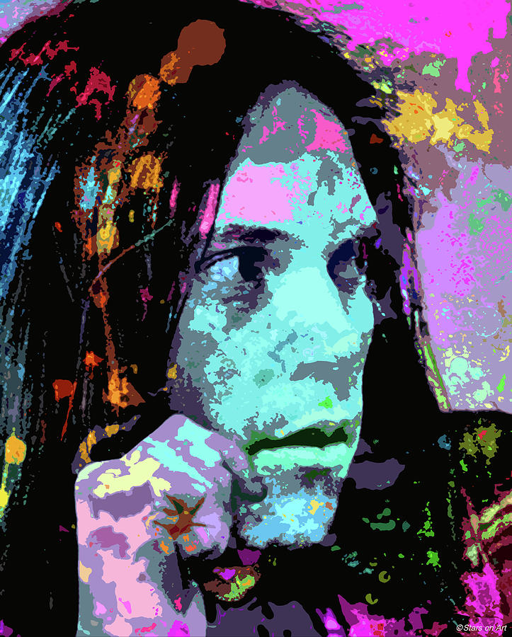 Neil Young - 3 psychedelic portrait Digital Art by Movie World Posters