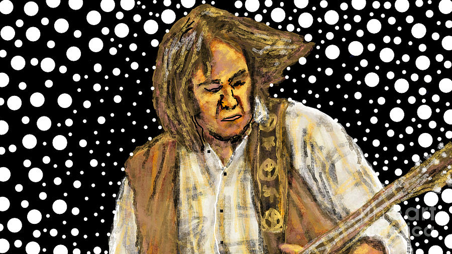 Neil Young Painting by Bradley Boug