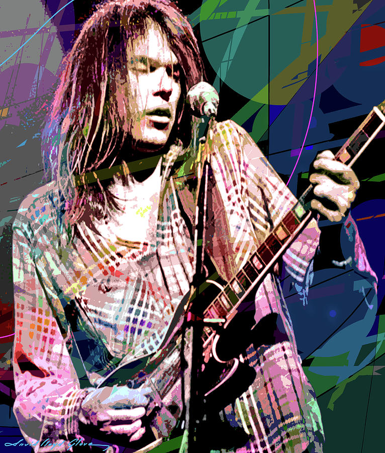 Neil Young Crazy Horse Painting by David Lloyd Glover