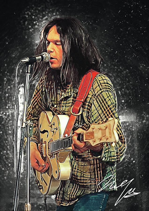 Neil Young Digital Art - Neil Young by Zapista OU