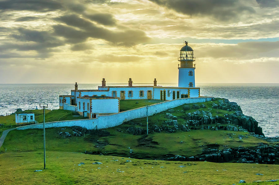 Neist Point Lighthouse at Sunset Photograph by John Paul Cullen