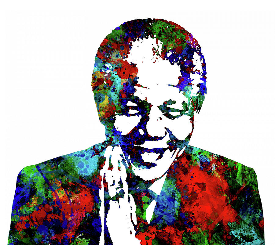 Nelson Mandela 1c Mixed Media by Brian Reaves - Fine Art America