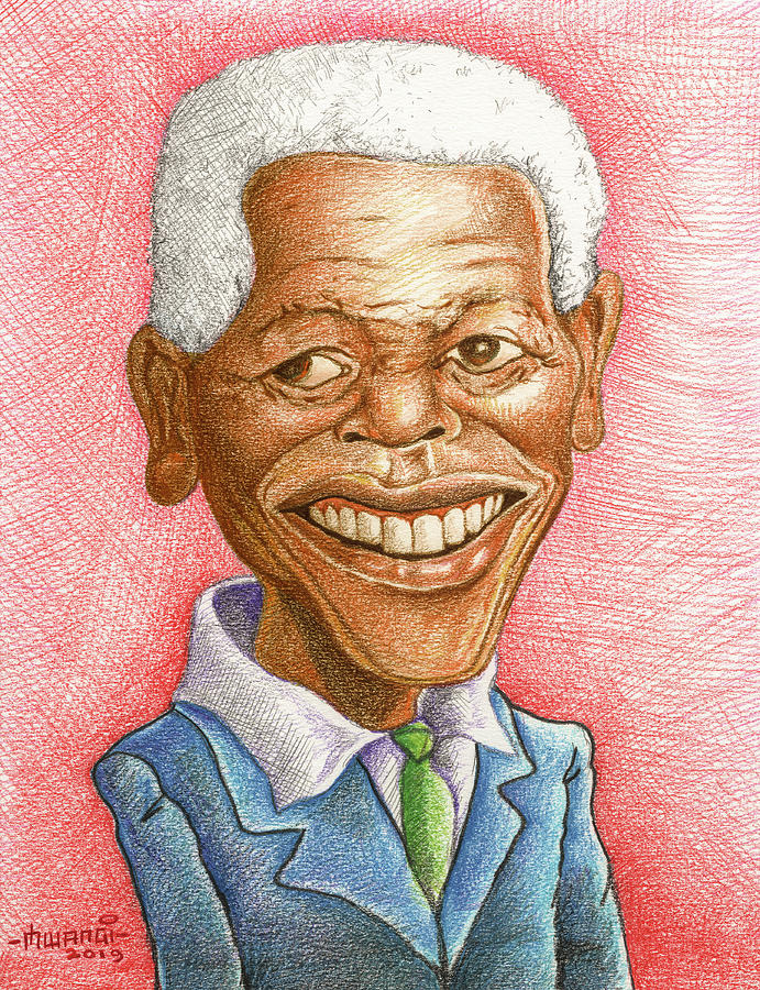 Nelson Mandela Caricature Painting