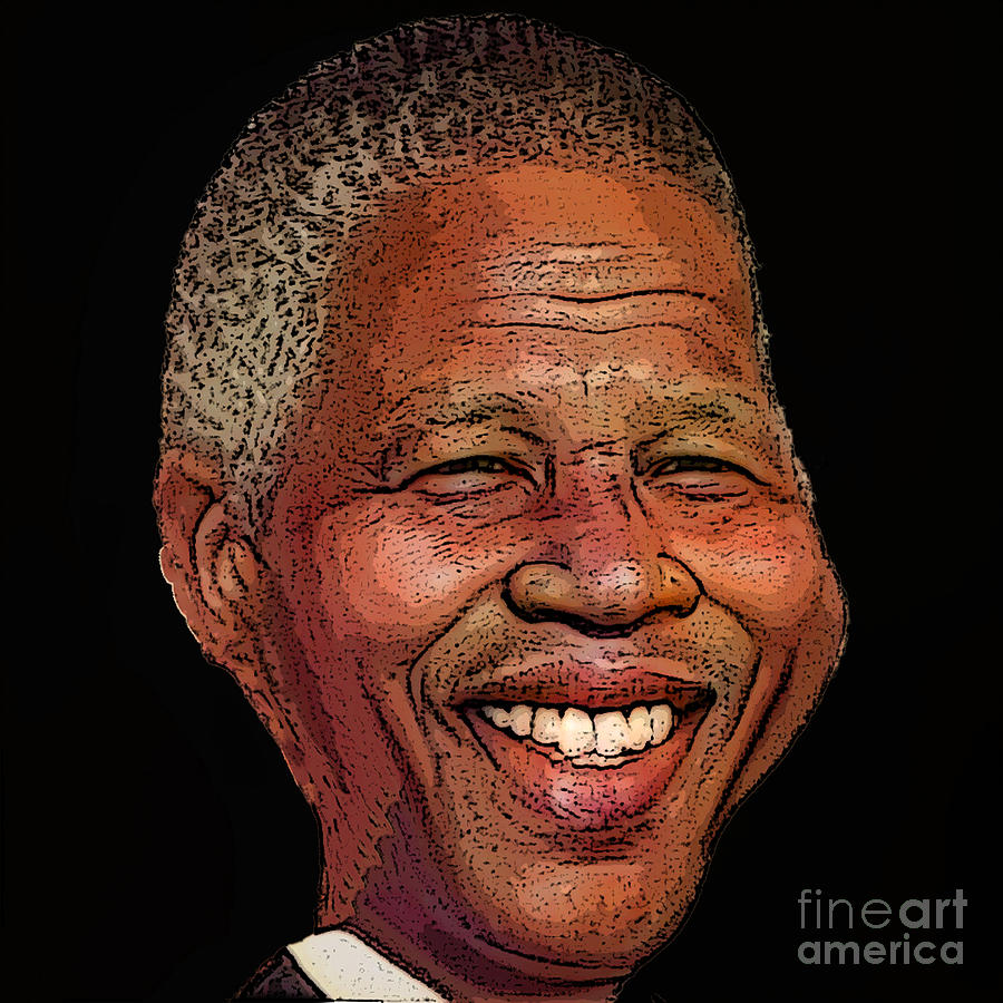 Nelson Mandela parody portrait Digital Art by Christina F - Just Wall ...