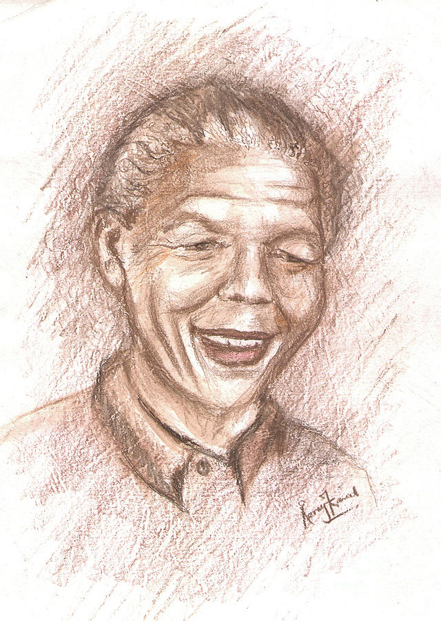 Nelson Mandela Portrait by Remy Francis Painting by Remy Francis