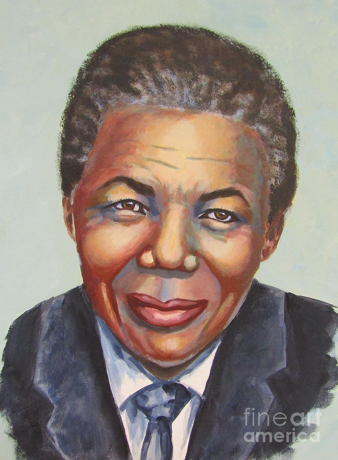 Nelson Mandela Portrait Painting By Janet Burrows Fine Art America