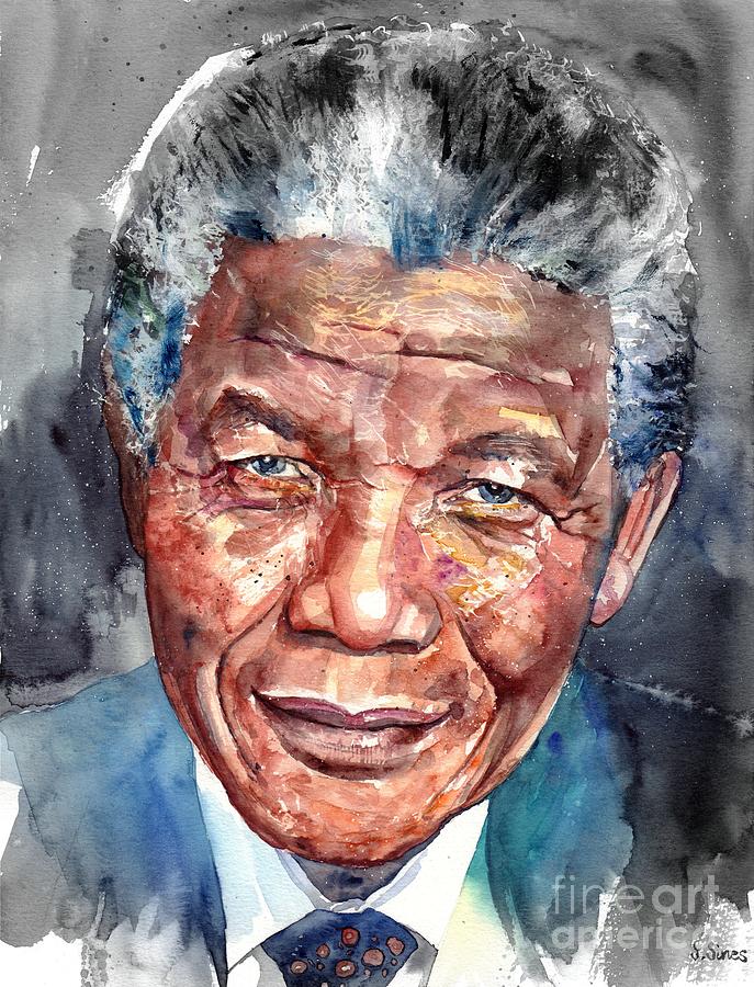 Nelson Mandela Painting - Nelson Mandela Portrait by Suzann Sines