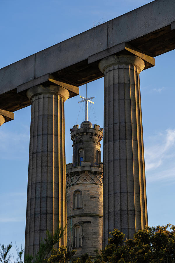 Nelson Monument and National Monument of Scotland Photograph by Artur Bogacki