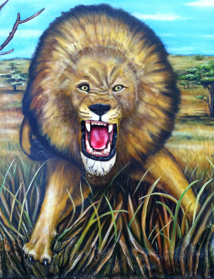 Nemean Lion Painting by Ruben Archuleta - Art Gallery