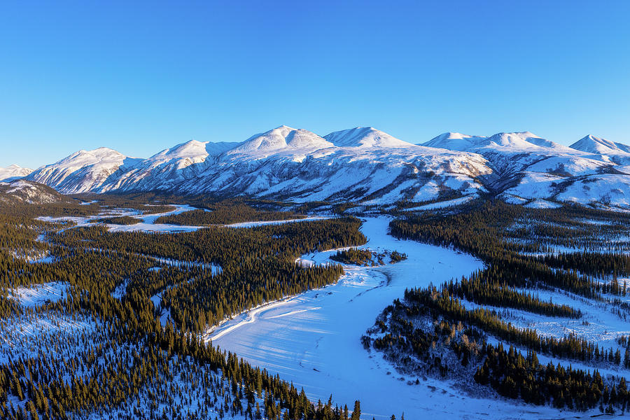 Nenana River Winter Aerial Photograph by Alex Mironyuk Fine Art America