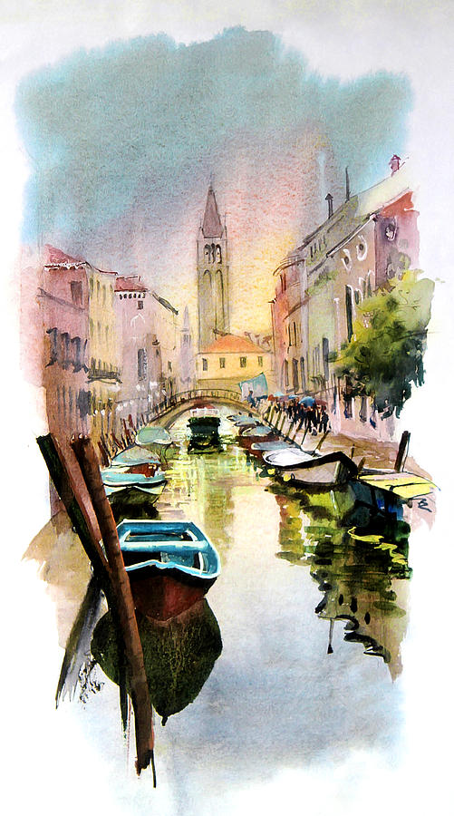 Venice 02 Painting by Miki De Goodaboom