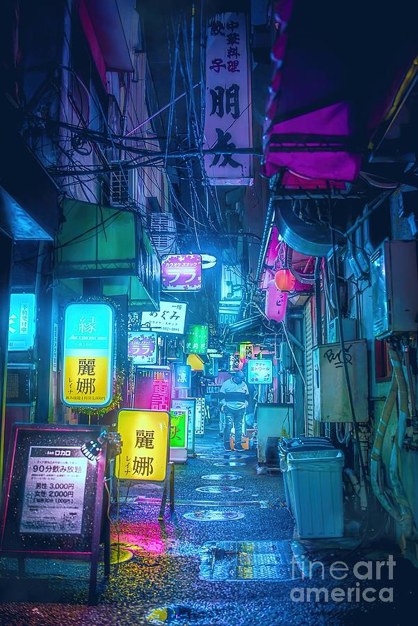 Neo Tokyo Neon Sign Overload Painting by Eileen Cooper - Fine Art America