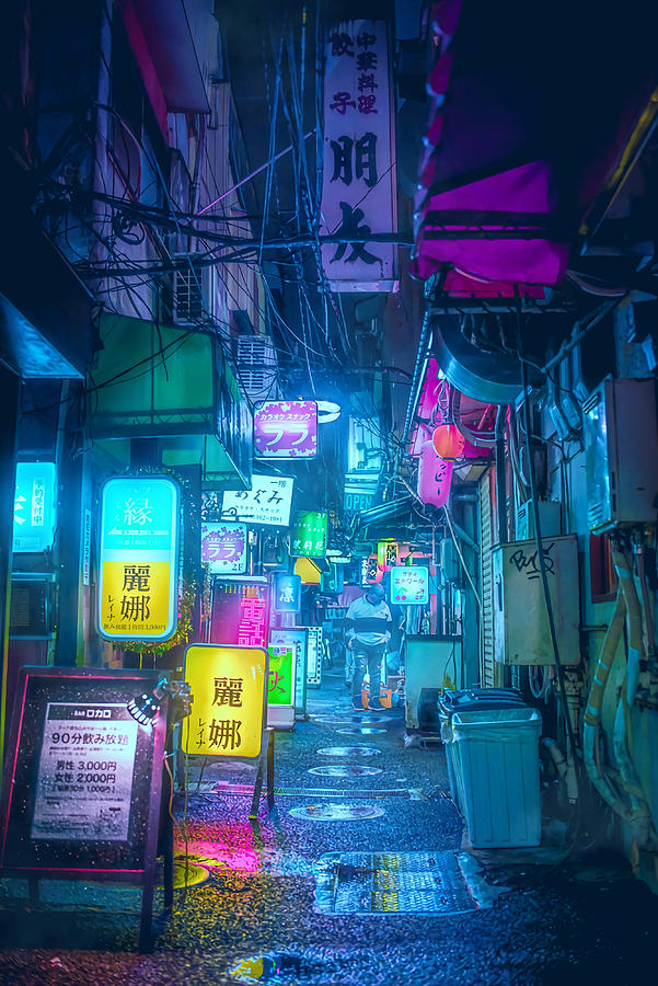 Neo Tokyo Neon Sign Overload Poster travel Painting by Hughes Oscar ...