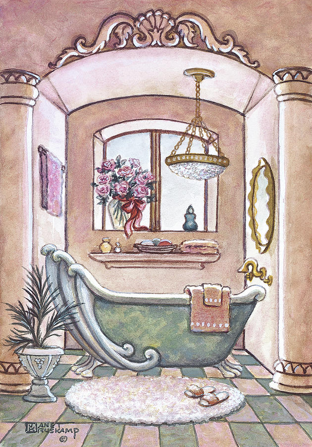 Bath Painting - Neoclassic Tub II by Janet Kruskamp
