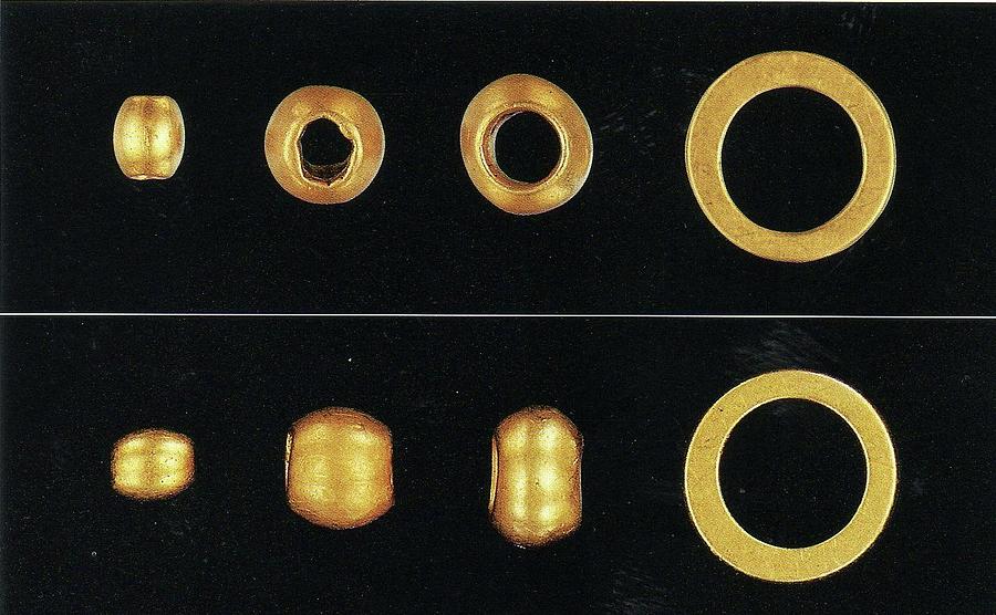 Neolithic Gold Rings Photograph