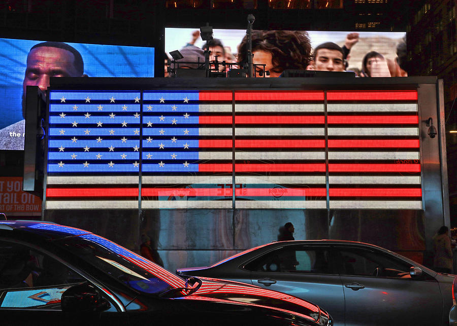 Neon American Flag 4 Photograph