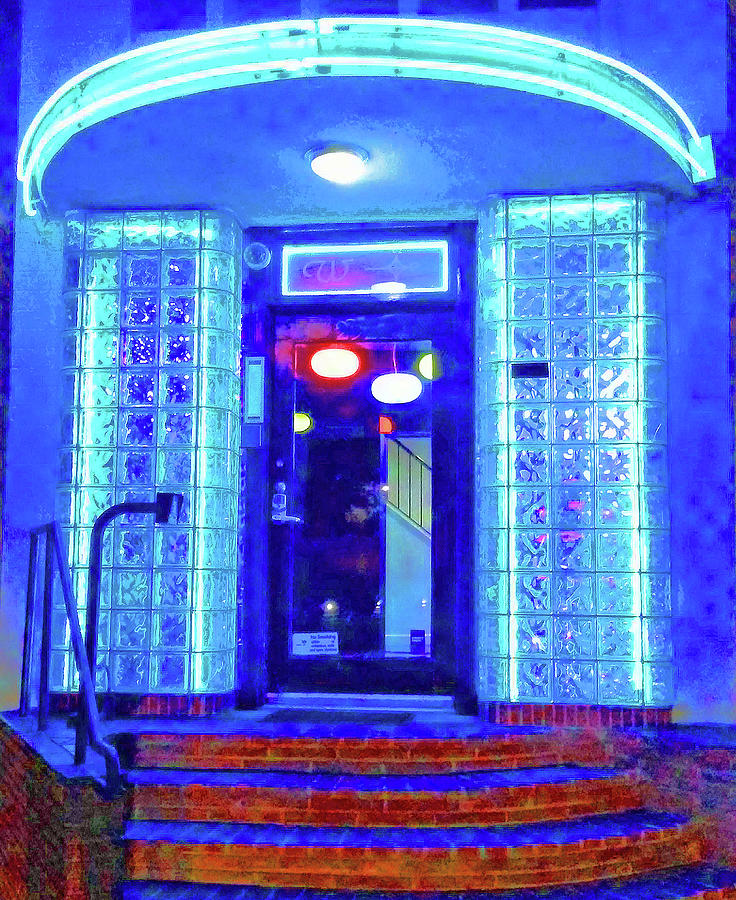 Neon Blue Entrance Photograph by Andrew Lawrence
