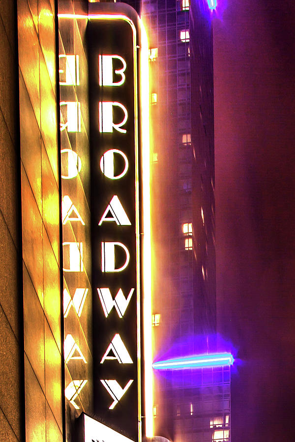 Times Square Photograph - Neon Broadway by Az Jackson