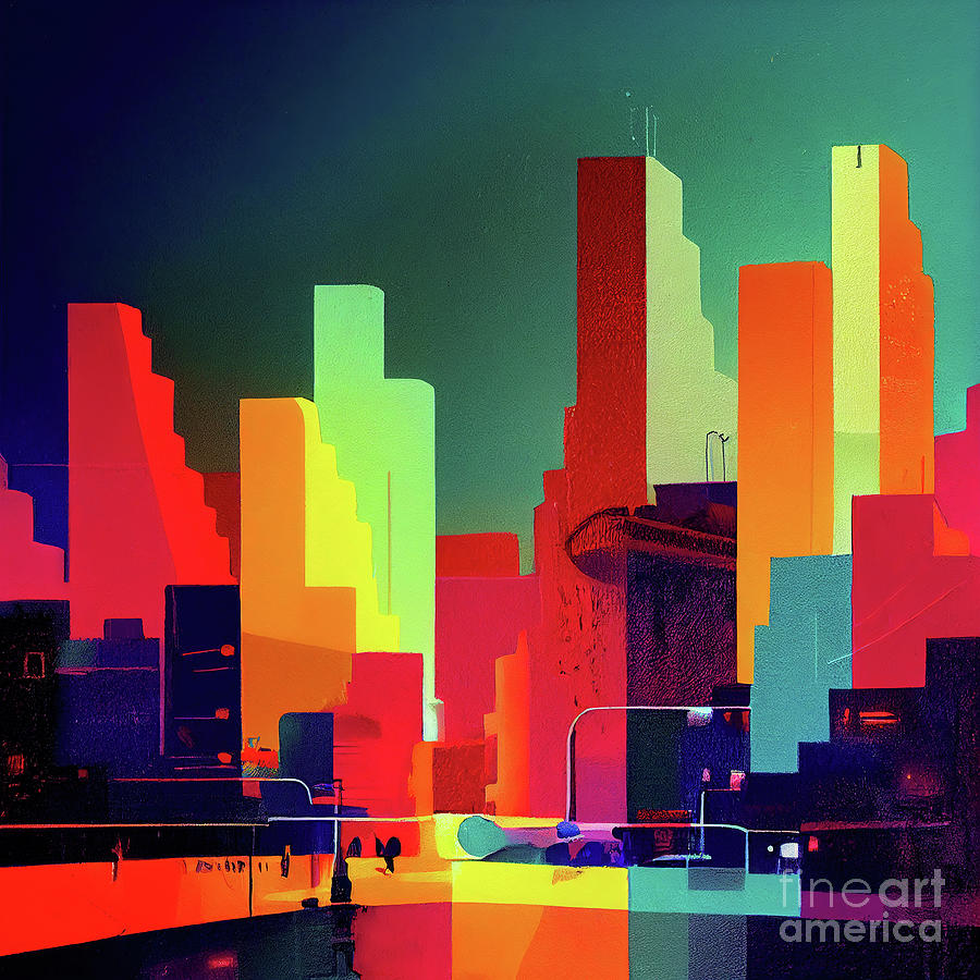 Neon City Digital Art by Armando Alorro - Pixels