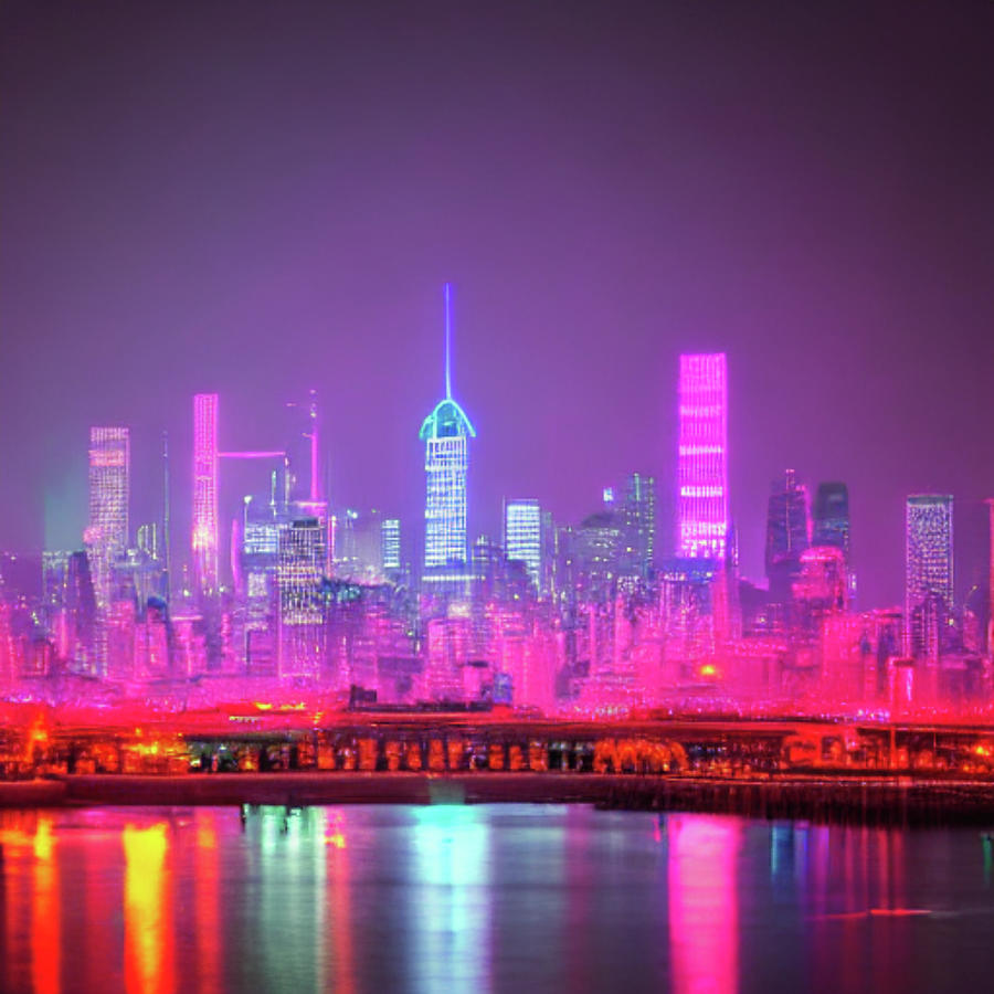 Neon City Digital Art by Nicholas Balboni - Fine Art America