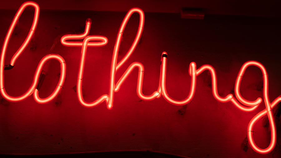 Neon Clothing Sign Photograph by Jake O'Brien | Fine Art America