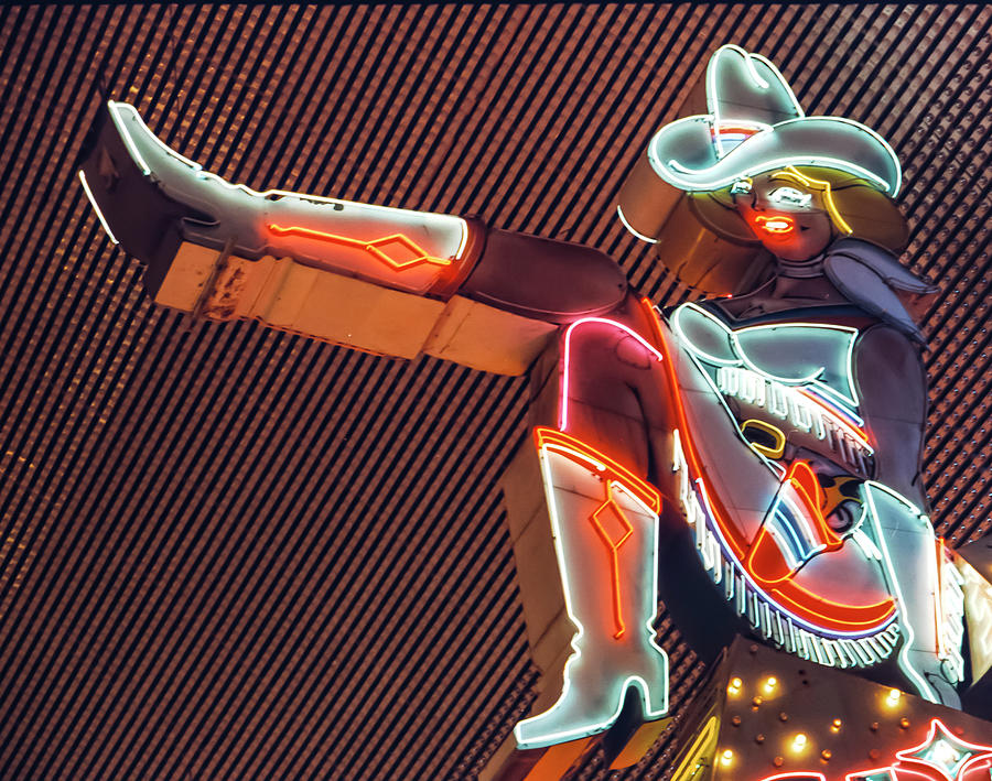 Neon Cowgirl Large Photograph by Matthew Bamberg