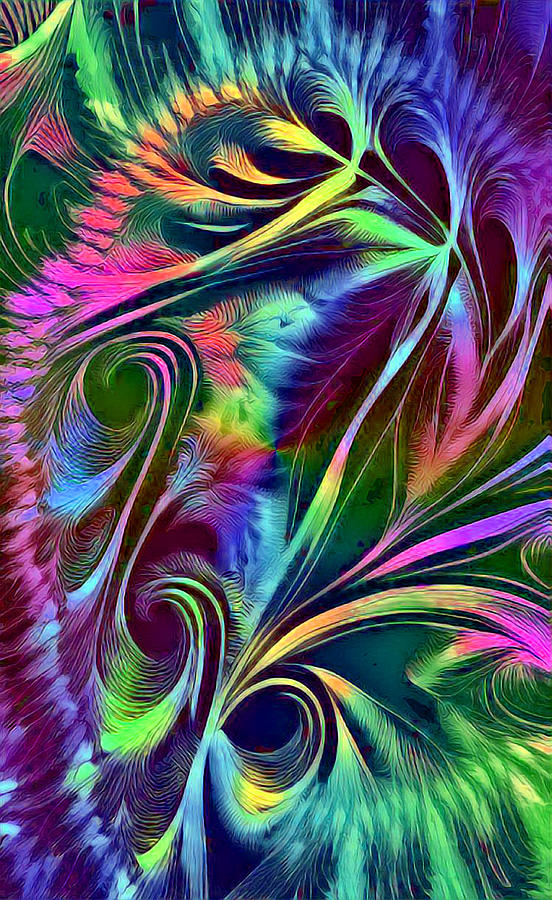 Neon Fractal Digital Art by Steve Solomon - Fine Art America