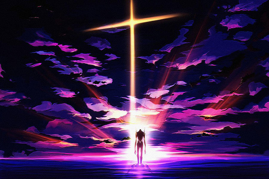 Neon Genesis Evangelion Eva 01 Anime Digital Art By Sarah J Stone 1550