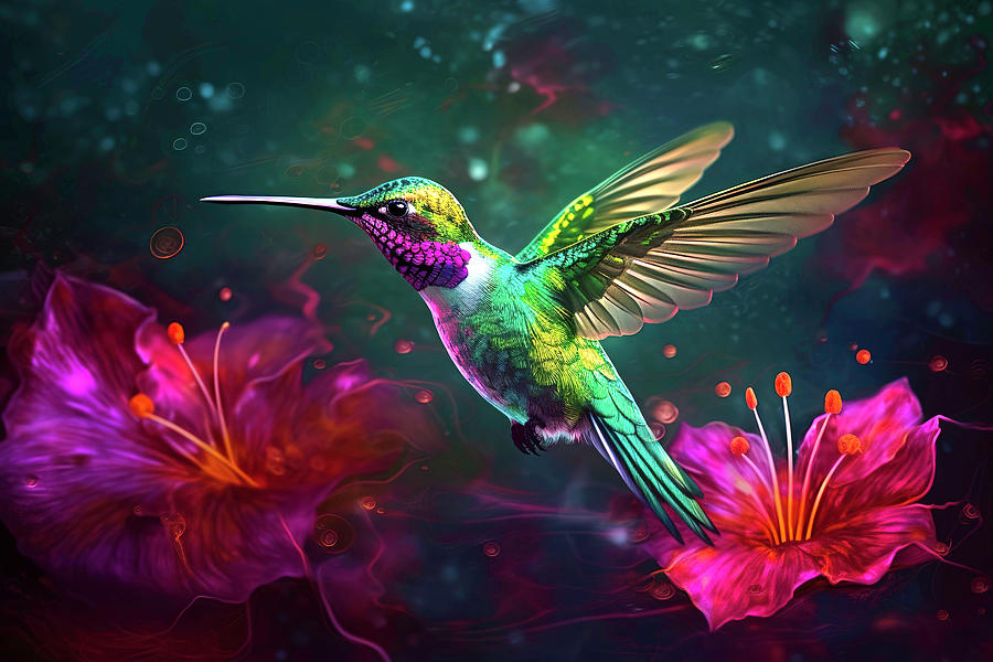 Neon Glow Hummingbird Photograph by Athena Mckinzie - Fine Art America