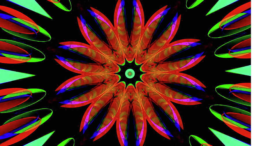 Neon mandala --- bob-mcdonnell.pixels.com Photograph by Bob McDonnell