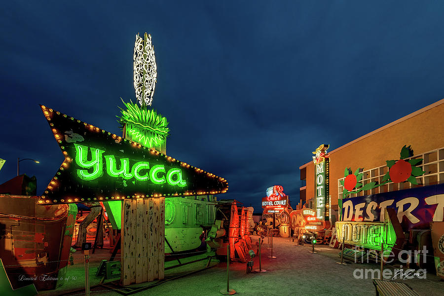Neon Museum Limited Edition Print - Yucca Photograph by Aloha Art
