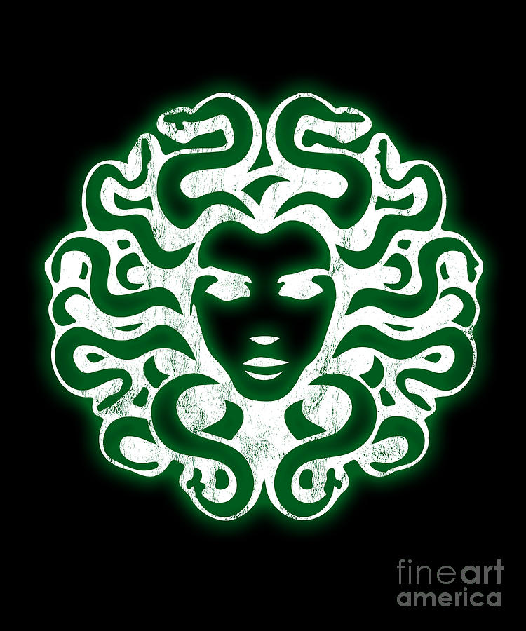 Neon Mythological Medusa 18 Edition Drawing By Noirty Designs