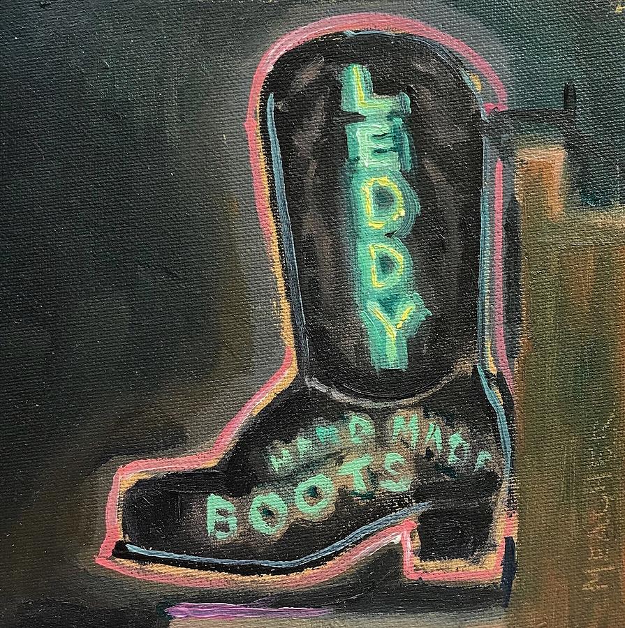 Neon Nights At Leddys Painting
