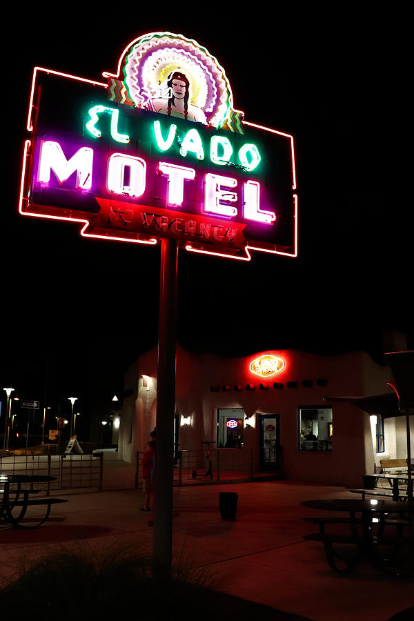 Neon Nostalgia - El Vado Motel, Albuquerque Digital Art by Matt ...