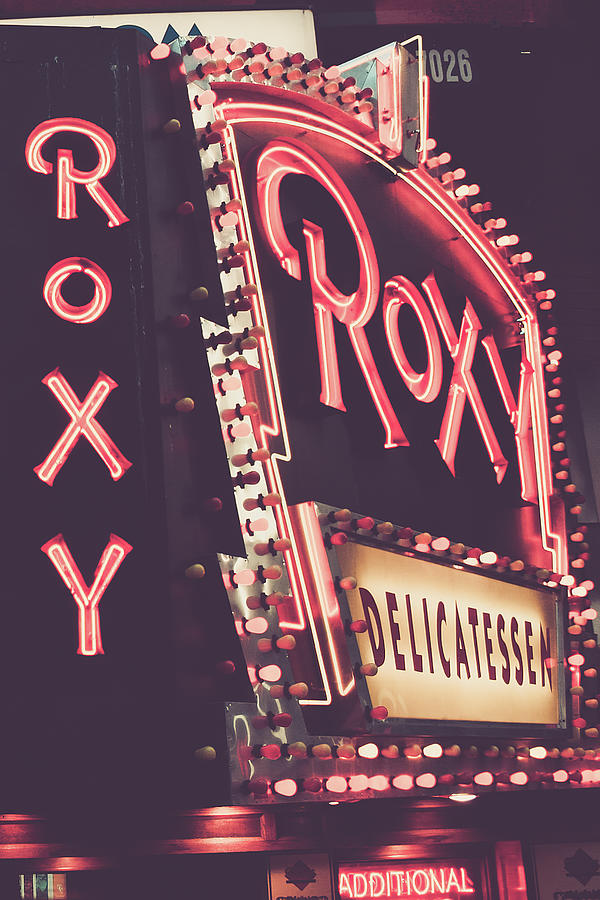 Neon Roxy Delicatessen Sign New York City Photograph by Erin Cadigan